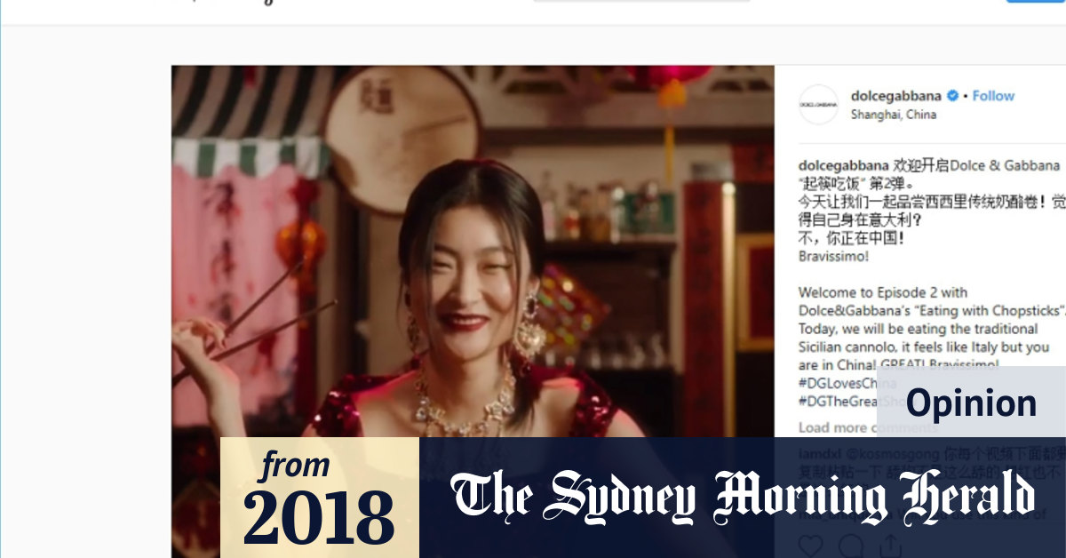Dolce gabbana chopsticks online ad